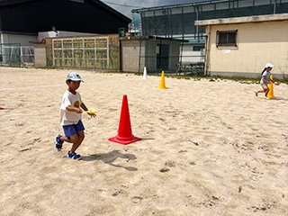 水風船スプーンリレー