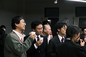 建築家たちとの懇親会にて