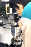フィラメントサンプルの解析の様子