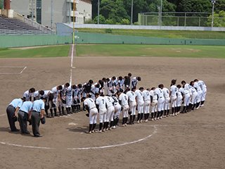 弓削商船高専戦での整列