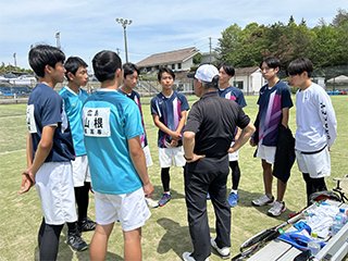 3位決定戦前のミーティング