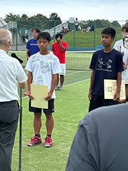男子ダブルス準優勝表彰式