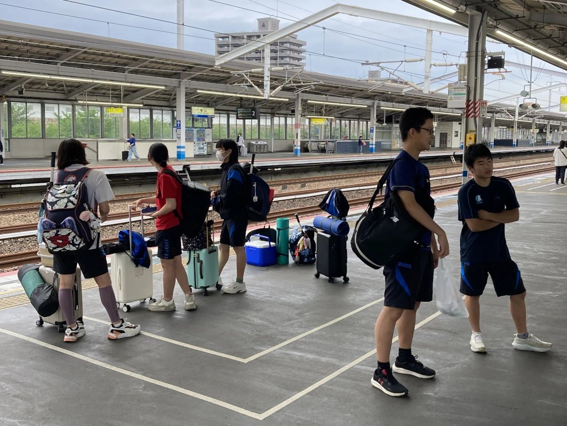 試合終了後、山口の高専大会会場へ移動
