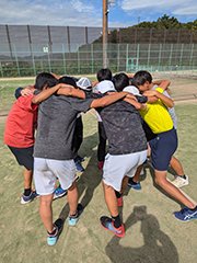 試合前の円陣