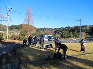 高崎運動公園多目的広場に到着しました