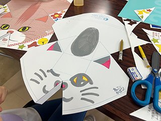 自分で猫を描く作業