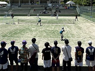 藤田・和泉ペアの準決勝の試合風景