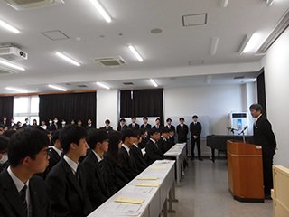 入寮式：寮務主事からの挨拶