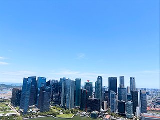 マリーナベイサンズの屋上からの景色