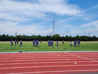試合前ウォームアップ