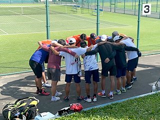 団体戦試合前の円陣