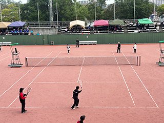 大会前の練習風景