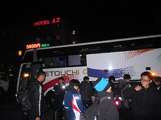 1時間遅れでホテルに着きました