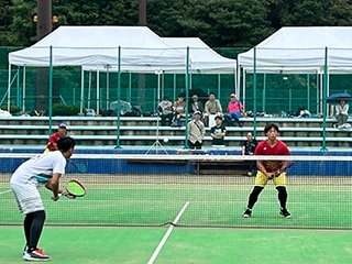 藤田・和泉ペアの試合風景