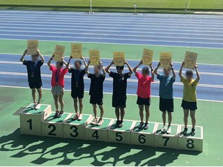 女子3000mの表彰式