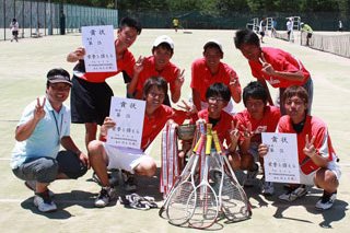 平成23年度 中国地区高専大会 団体戦（男子） 優勝 個人戦（男子）第2位 in 呉市総合スポーツセンターテニスコート