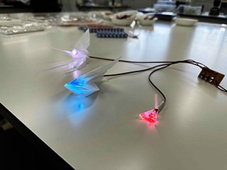 図４ フルカラー自動点滅LEDのイルミネーション （本物はLED６個）