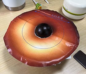 完成したブラックホール模型裏面