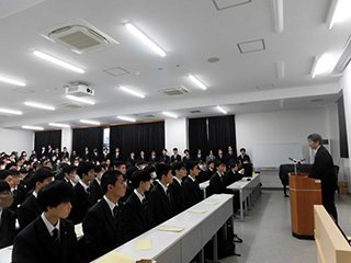 入寮式 寮務主事からの挨拶