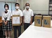 硬式野球部の学生たちに 配布しました